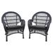 Jeco Santa Maria Wicker Patio Chairs with Optional Cushion - Set of 4