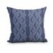 Simply Daisy 18 x 18 Dotted DÃ©cor Blue Stripe Print Decorative Outdoor Throw Pillow