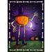 Toland Home Garden Jack & Bones Jack O Lantern Halloween Flag Double Sided 12x18 Inch