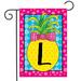Pineapple Monogram Letter L Garden Flag Briarwood Lane 12.5 x 18