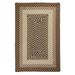 Colonial Mills 12 x 12 Chocolate Brown Geometric Braided Reversible Square Area Throw Rug