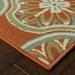 Style Haven Malta Floral Lattice Indoor-Outdoor Area Rug Orange/Cream 7 10 x 10 10 8 x 10 Outdoor Indoor Living Room Patio Ivory Blue