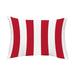 Simply Daisy 14 x 20 pillowby Stripe Red Decorative Stripe Outdoor Pillow