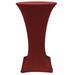Your Chair Covers - 24 inch Highboy Cocktail Round Stretch Spandex Table Cover Burgundy for Wedding Party Birthday Patio etc.