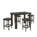 Crosley Palm Harbor 5 Piece Wicker Patio Counter Height Dining Set in Brown