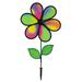 In the Breeze 2787 â€” Jewel Flower Spinner with Leaves 12-Inch â€” Colorful and Fun Wind Spinner for Yards and Gardens