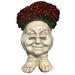 Homestyles Antique White Grandma Violet the Muggly Face Humorous Statue Planter Pot