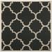 Safavieh Courtyard Becky Quatrefoil Indoor/Outdoor Area Rug 6 7 x 6 7 Square Black/Beige