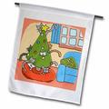 3dRose Christmas Cat Christmas Tree with Cats Cats Christmas Christmas Cat Pets Holidays - Garden Flag 12 by 18-inch