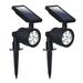 Westinghouse Lighting Solar Powered 200 Lumen Garden Spotlight - with Color Changing features perfect for Holiday Decoration - Landscaping Walkways or Security (2 Pack Black & Color Select)