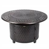 Fire Sense 42 Round 50000 BTU Propane Antique Bronze Finish Aluminum Fire Pit