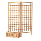 All Things Cedar PL30-Set 3pc. Planter Set w/ Trellis Screen