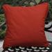 Sorra Home Sunbrella Canvas Jockey Red Corded Indoor/ Outdoor Pillow Set 18 in x 18 in