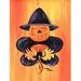 11 x 15 in. Halloween Pumpkin Bat Fleur de lis Garden Size Flag