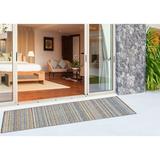 Liora Manne Dakota Stripe Indoor Outdoor Area Rug Navy