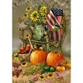 Toland Home Garden Autumn Chair Harvest Fall Flag Double Sided 12x18 Inch