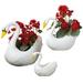 Swan Garden Planters White Set of 3