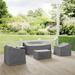 Crosley Furniture 5 Piece Patio Vinyl Sofa Cover Set in Gray