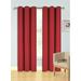 Set of 2 panels K68 red color blackout unlined thermal light blocking drapes for living room window curtain top grommets noise reducing 37 wide X 63 length each panel