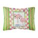 Carolines Treasures 8077PW1216 Bird - Flamingo Canvas Fabric Decorative Pillow 12H x16W multicolor