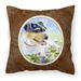 Carolines Treasures 7106PW1414 Jack Russell Terrier Fabric Decorative Pillow 14Hx14W multicolor