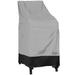 NEH Outdoor Stackable-Chair Patio Furniture Cover - 28 W x 30 D x 49 H - Breathable Material Sunray Protected and Weather Resistant Storage Cover - Gray with Black Hem