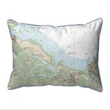 Betsy Drake 16 x 20 in. Essex Bay & Essex River - MA Nautical Map Large Corded Indoor & Outdoor Pillow