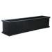 Mayne Cape Cod 48 x 11 x 10.8 Rectangle Black Self-Watering Polyethylene Window Box Planter