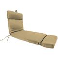 Jordan Manufacturing 72 x 22 Husk Texture Birch French Edge Outdoor Chaise Lounge Cushion with Ties and Hanger Loop