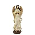 Northlight 13.5 Heavenly Gardens Peace and Love Distressed Ivory Angel with Dove Outdoor Patio Garden Statue