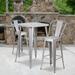 Flash Furniture 4 Pack 30 High Metal Indoor-Outdoor Barstool with Back - Kitchen Furniture Silver