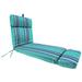 Jordan Manufacturing Sunbrella 72 x 22 Dolce Oasis Multicolor Stripe Rectangular Outdoor Chaise Lounge Cushion with Ties and Hanger Loop