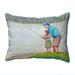 Betsy Drake HJ723 16 x 20 in. Learning to Fish Large Indoor & Outdoor Pillow