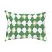 Simply Daisy 14 x 20 Harlequin Green Abstract Decorative Outdoor Pillow