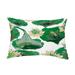 Simply Daisy 14 x 20 Lotokoi Green Floral Decorative Outdoor Pillow