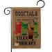 Breeze Decor BD-WI-G-117035-IP-DB-D-US14-BD 13 x 18.5 in. Cocktails are Cheaper Burlap Happy Hour & Drinks Wine Impressions Decorative Vertical Double Sided Garden Flag