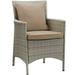 Conduit Outdoor Patio Wicker Rattan Dining Armchair (2802-LGR-MOC)