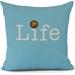 Life + Ball Word Print Outdoor Pillow