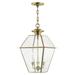 Livex Lighting - Westover - 3 Light Outdoor Pendant Lantern in Farmhouse Style -