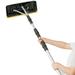 Gymax 21FT Telescoping Snow Roof Rake Large Poly Blade Aluminum Tube Non-Slip Handle