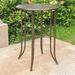 International Caravan Mandalay Iron Bar Height Round Table - Bronze