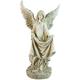 23.25 Standing Religious Angel Outdoor Garden Bird Bath or Feeder Statue