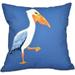 Simply Daisy 16 x 16 Pelican March Animal Print Outdoor Pillow