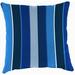 Jordan Manufacturing Sunbrella 16 x 16 Milano Cobalt Multicolor Stripe Square Outdoor Throw Pillow