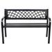 Topbuy Antique Steel Bench Patio Garden Chair Porch Cast for Outdoor