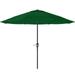 Pure Garden 9FT Outdoor Vented Patio Umbrella with Crank (Hunter Green)