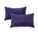 Navy 19 x 12 in. Outdoor Rectangle Throw Pillow (Set of 2) by Greendale Home Fashions
