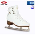 BOTAS - model: STELLA / Made in Europe (Czech Republic) / Innovated Elegant Figure Ice Skates for Girls Kids / with Plush Collar / NICOLE blades / Color: White Size: Kids 11.5