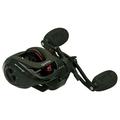 Quantum Smoke Baitcast Fishing Reel Size 100 Reel Left-Hand Retrieve Large EVA Handle Knobs and Continuous Anti-Reverse Clutch 10+1 Bearings 6.3:1 Gear Ratio Black