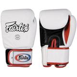 Fairtex Muay Thai-Style Sparring Gloves 16 oz White / Black
